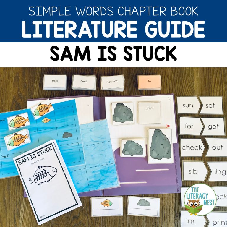 Sam is Stuck Literature Guide: Simple Words Chapter Book | Virtual Learning