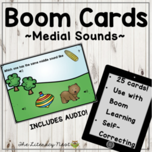 This is the featured image for the Phonemic Awareness Boom Cards.