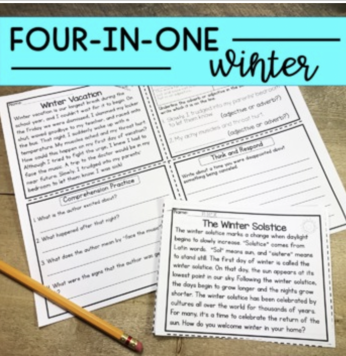 Reading Comprehension: Winter Passages | Upper Elementary | Virtual Learning