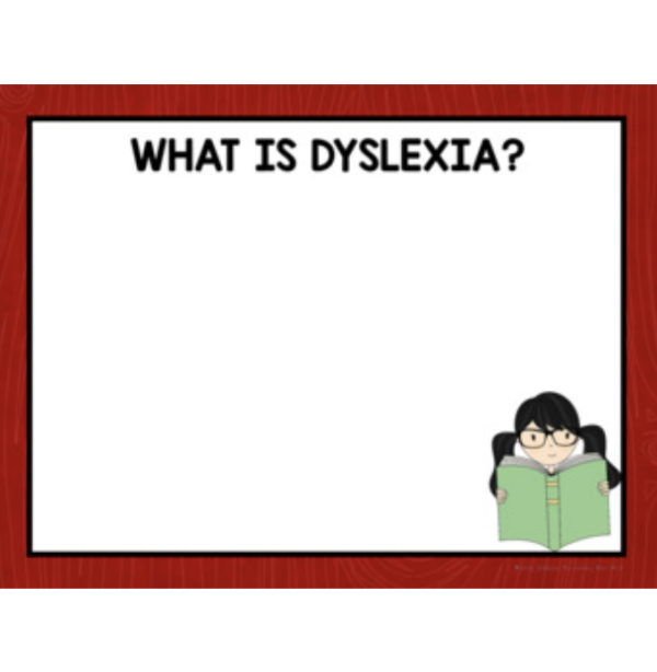 This is a sample page from the Dyslexia Awareness Month Display Editable for Bulletin Boards and Presentations.