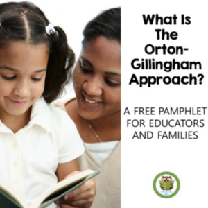This is a featured image for our What Is The Orton-Gillingham Approach? FREE Pamphlet.