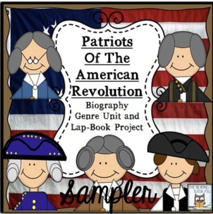 Revolutionary War Lap Book | Biography Genre Literacy Unit Freebie