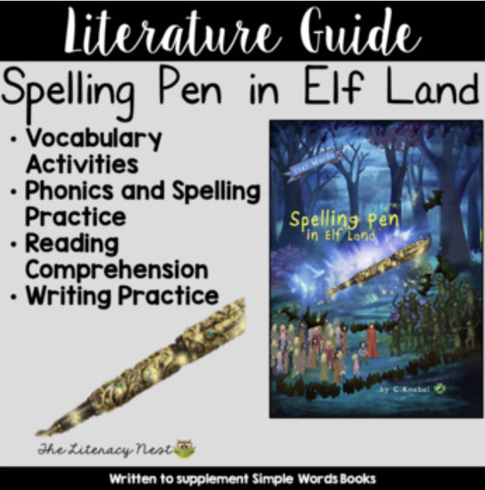Spelling Pen In Elf Land Literature Guide Simple Words Book | Virtual Learning