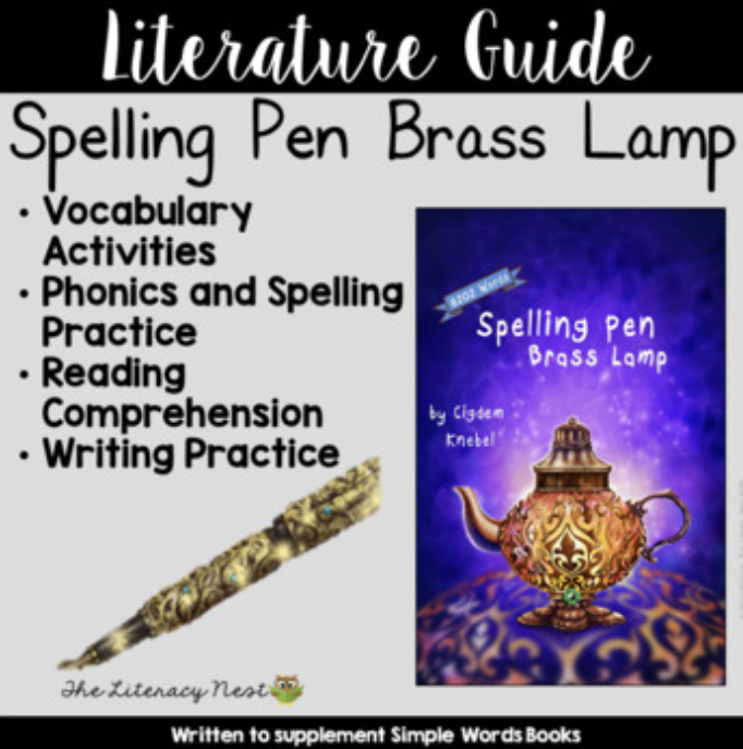 Spelling Pen Brass Lamp Literature Guide Simple Words Book | Virtual Learning
