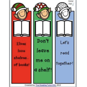 A sample image of Literacy Printables: Christmas Bookmarks