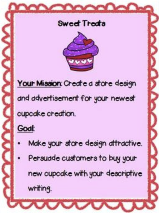 This is a sample page from the Writing Centers: February | Valentine's Day Activity Persuasive Descriptive product.