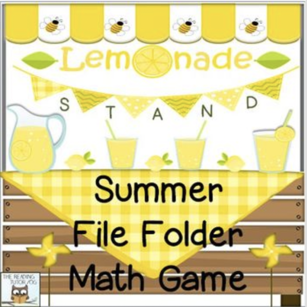 This is the featured image for the Summer Math Game product.