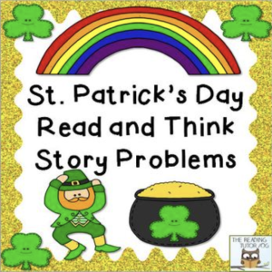 This is the featured image for the Math Centers: St. Patrick's Day product.