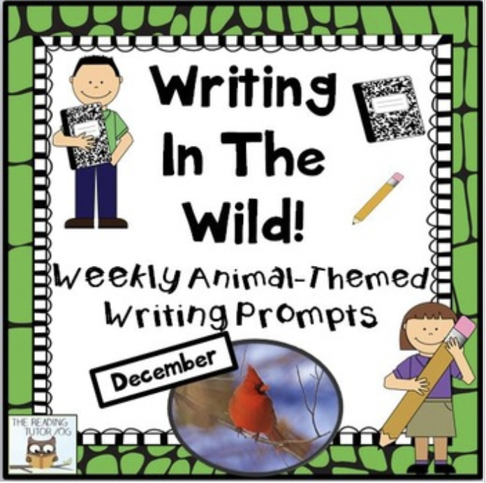 Literacy Centers: December | Animal Picture Prompts Writing Activities