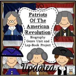 This is a featured image for the Revolutionary War Research Project and Lapbook.