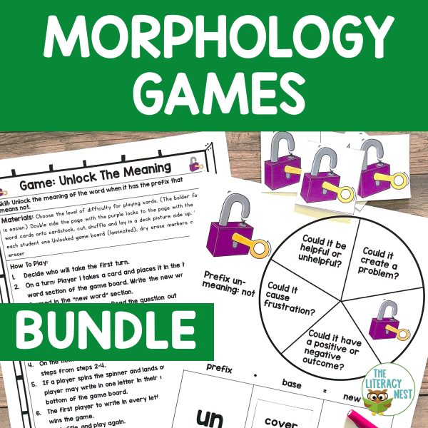 This is a collection of 54 morphology activities games for morphology practice. It is compatible with Orton-Gillingham lesson and dyslexia intervention.
