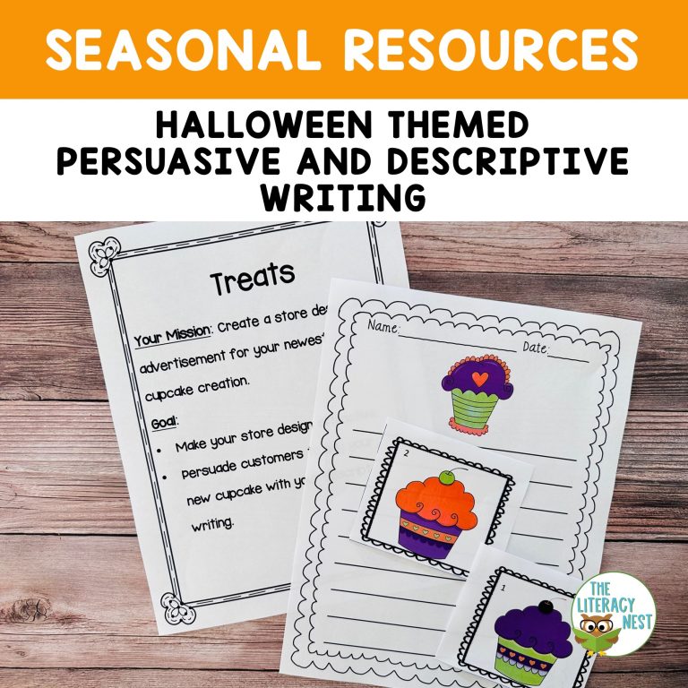 Writing Practice for October | Persuasive Descriptive Activity Literacy