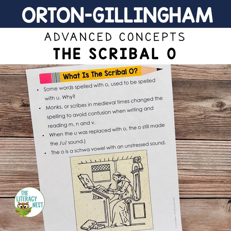 Advanced Orton-Gillingham Activities for Scribal O