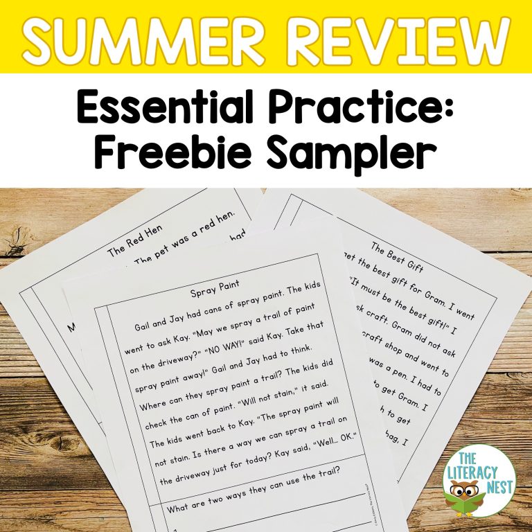 Free Summer Review: Essential Summer Practice Freebie Sampler