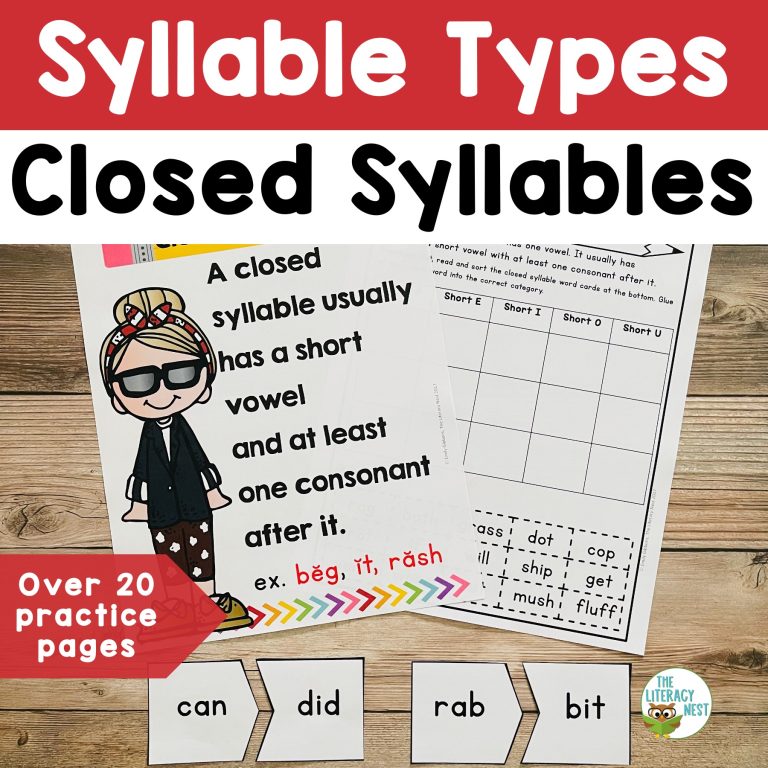 Closed Syllable Activities for Small Group Reading w Orton Gillingham Strategies