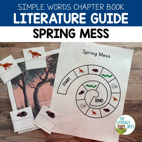 This is a featured image for Spring Mess Decodable Text Literature Guide!