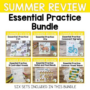 These summer review phonics activities are filled with educational activities that won’t have your children in front of a screen. You’ll find a variety of learning opportunities that will keep them active and motivated!