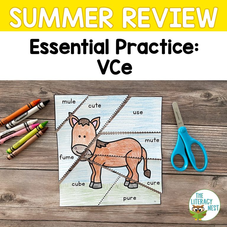 Summer Review: VCe | Phonics Packs Words Activities Worksheets Syllables