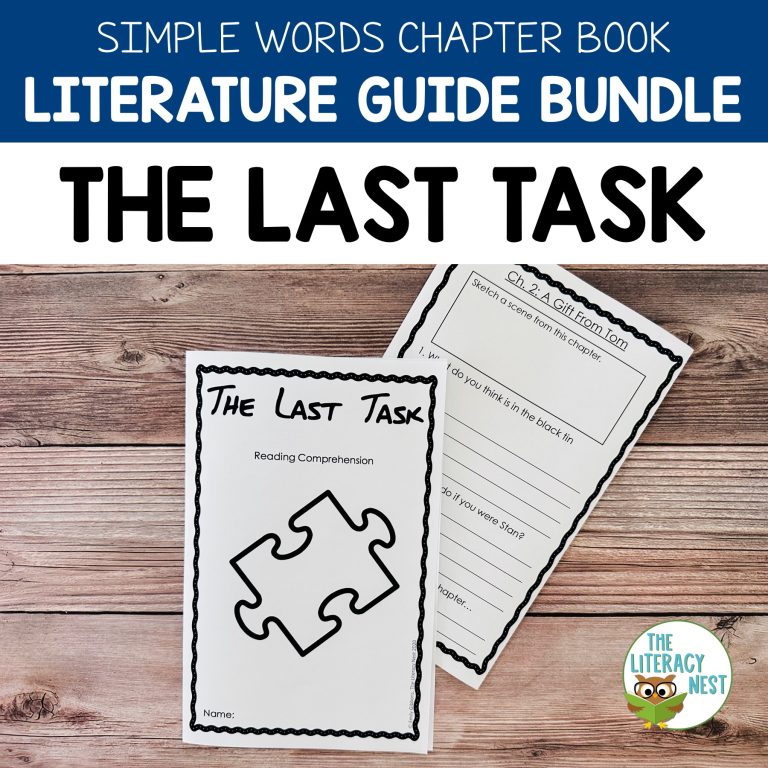 The Last Task Literature Guide Simple Words Book | Virtual Learning