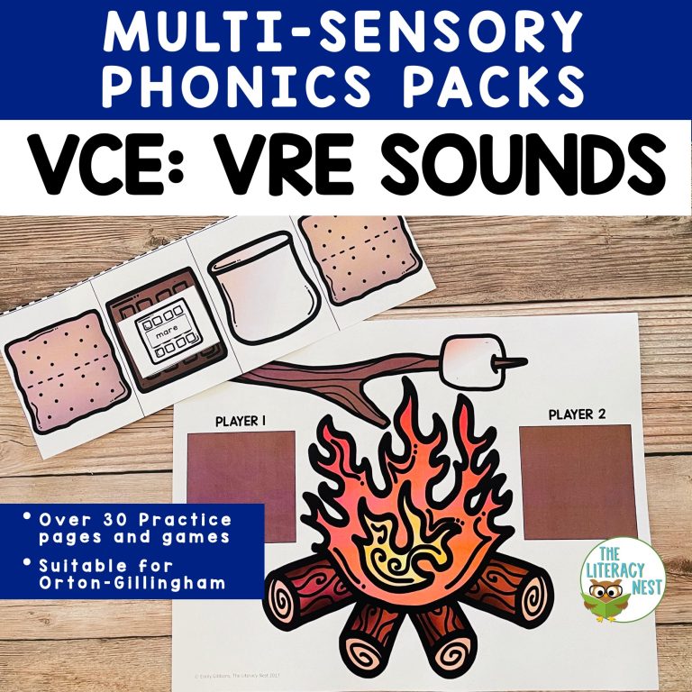 VCE and VRE Sounds Orton-Gillingham Activities