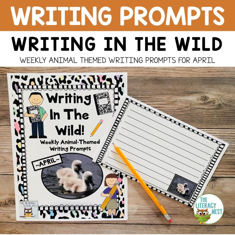 Animal Picture Writing Prompts for April Literacy Centers