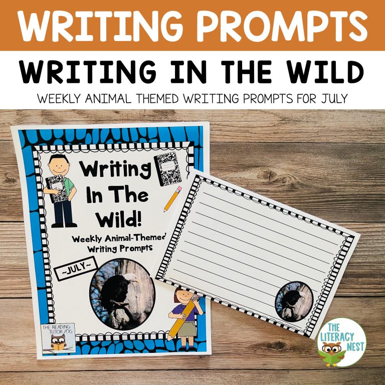 Literacy Centers for Summer | Animal Picture Writing Prompt Activities