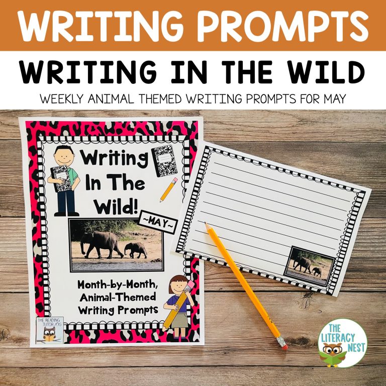 Literacy Centers for May | Animal Picture Writing Prompts Activities