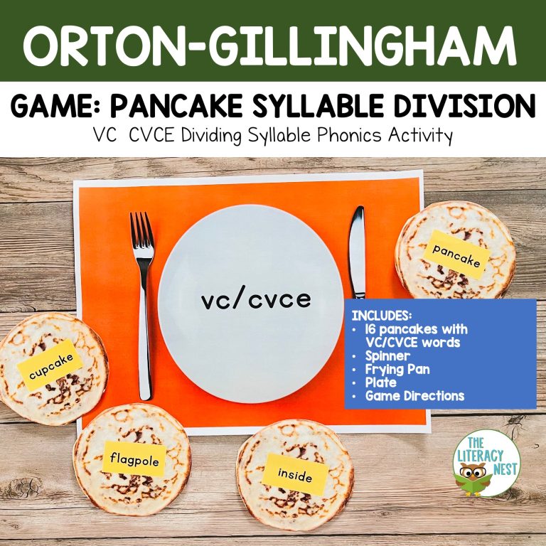 Game: Syllable Division | VC CVCE Dividing Syllables Phonics Activity