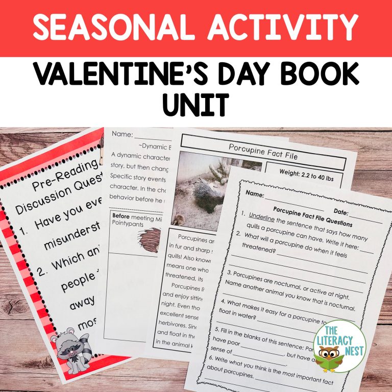 Book Unit: Valentine’s Day | Printables Fiction Nonfiction Literacy Activity