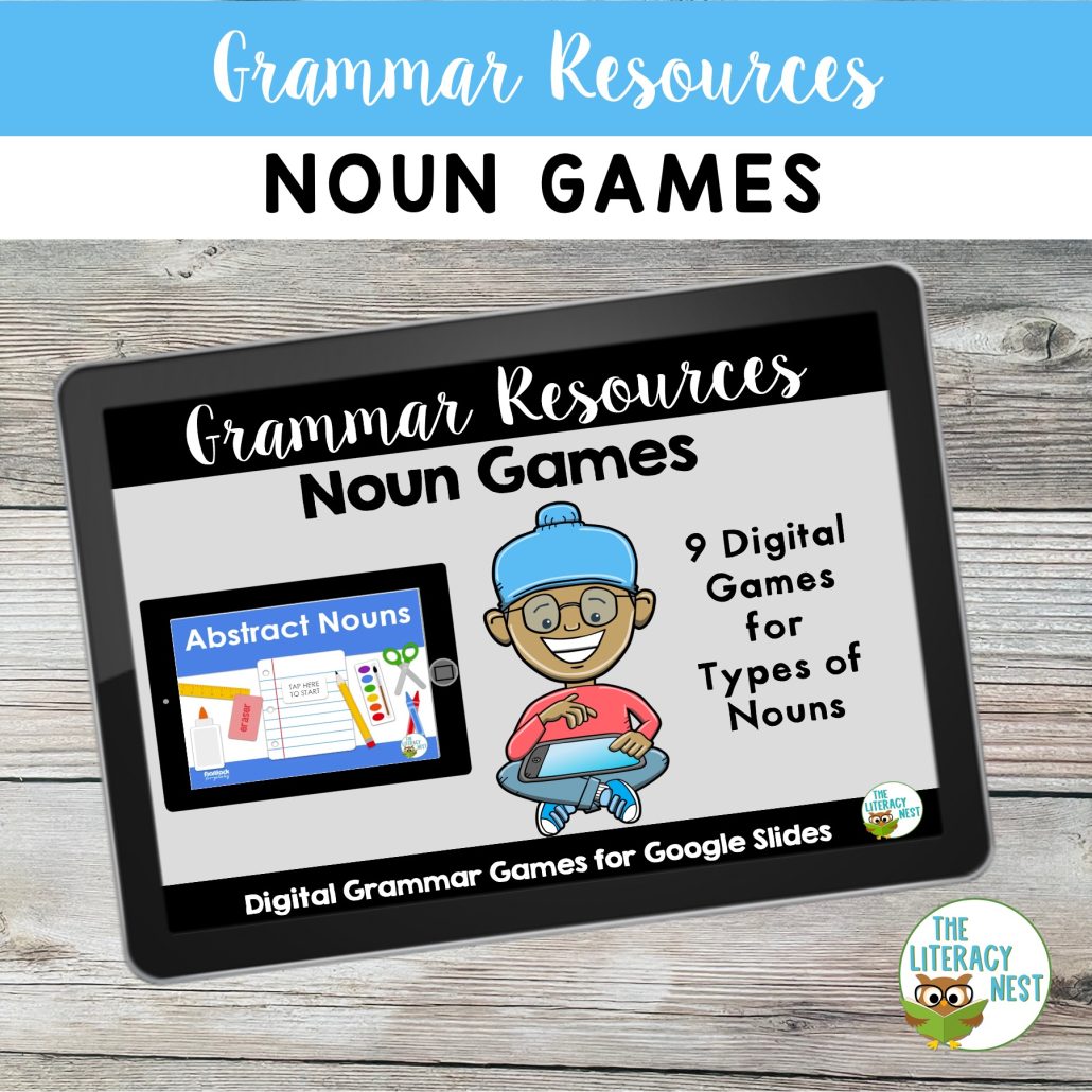 Parts of Speech Games for Nouns The Literacy Nest