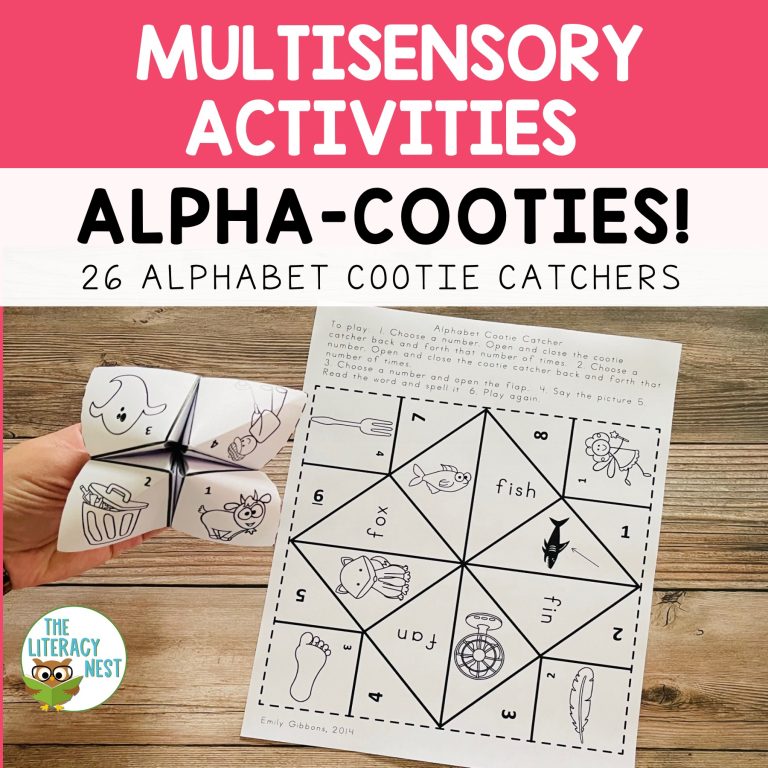 Alphabet Activities for Orton-Gillingham Lesson Plans Cootie Catchers