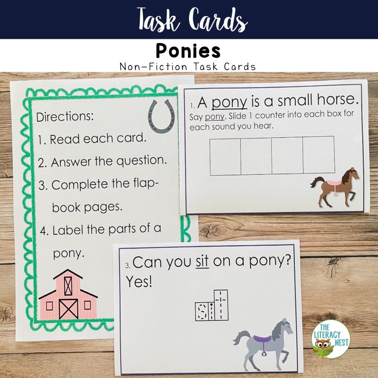 Nonfiction Task Cards- Ponies