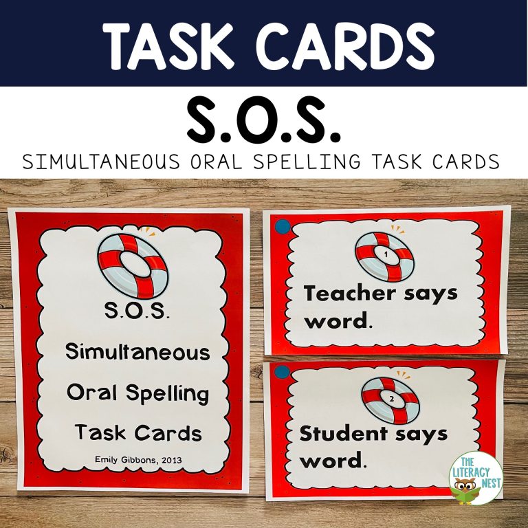 Task Cards: S.O.S. | Multisensory Spelling Strategy Literacy Activities