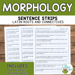 Morphology Sentences for Latin Roots and Connectives