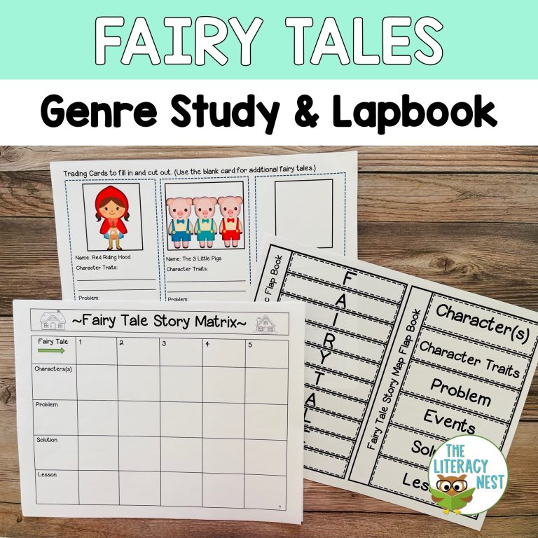 Fairy Tales Literacy Activities, Graphic Organizers and Lapbook