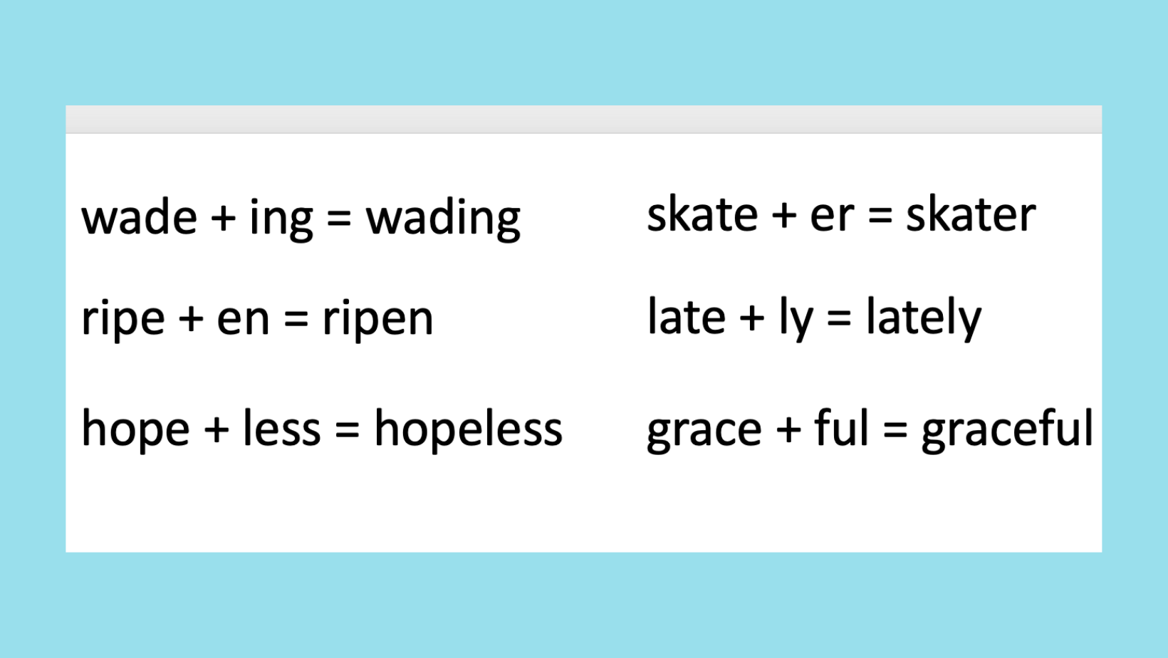 Tips for Teaching the Drop E Rule The Literacy Nest