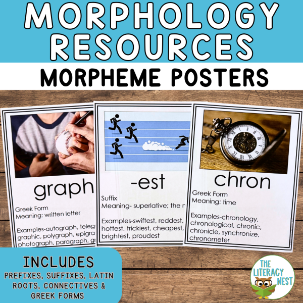 Morpheme Posters for Prefixes, Suffixes, Roots, Greek Forms