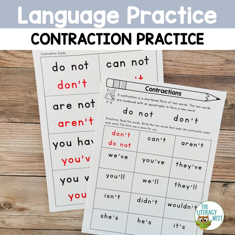 Contractions Practice and Games