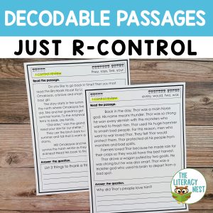 These R-Controlled Vowels Decodable Phonics Passages were written to help your students learn how to decode r-controlled syllables with confidence.