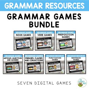 Your students will be SO excited to play these grammar games for parts of speech and more! This grammar games bundle makes the perfect review in literacy centers, 1:1 or for test prep.