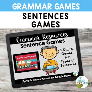 Your students will love to play these types of sentences games! These digital games make the perfect review in literacy centers, 1:1 or even test prep.