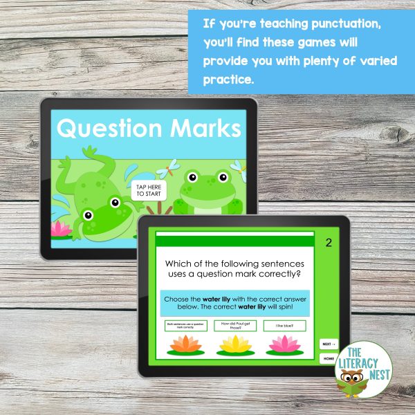 This image features a sample from our Punctuation Games!