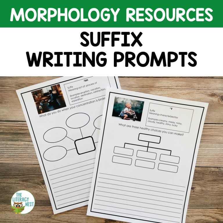 Suffix Morphology Writing Prompts
