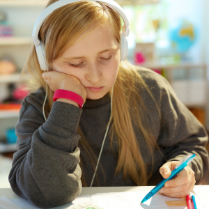 A student deals with fatigue from dyslexia. 