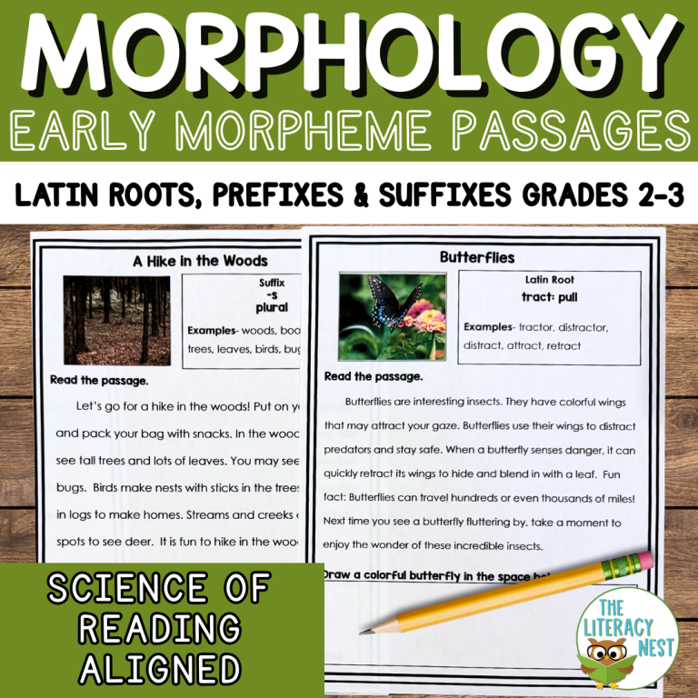 Morphology Sentences with Prefixes, Suffixes, Roots for Early Readers
