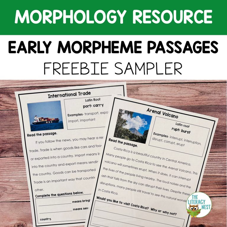 Morphology Reading Passages for Early Readers FREE