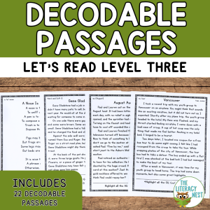 Orton-Gillingham Decodable Passages Level 3 (Copy)