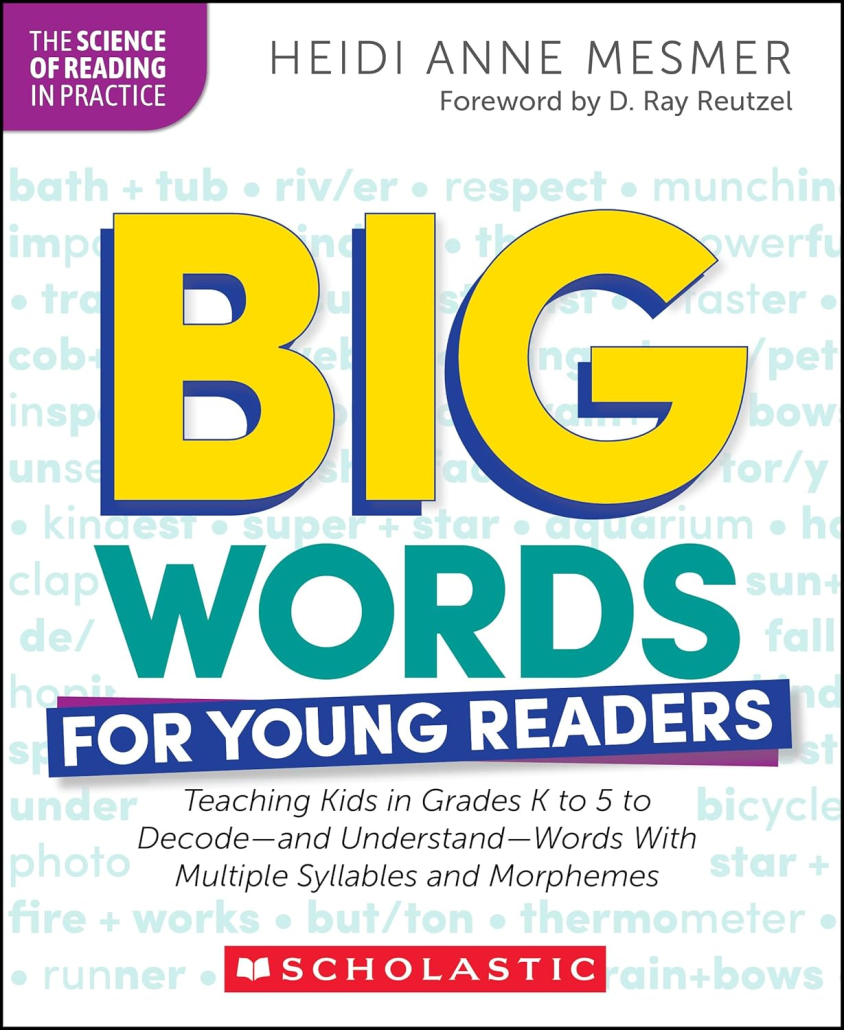 Cover of Big Words for Young Readers by Heidi Anne Mesmer