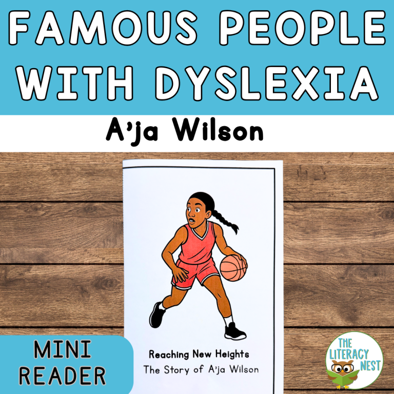 Famous People with Dyslexia A’ja Wilson Nonfiction Passage & Writing Prompt