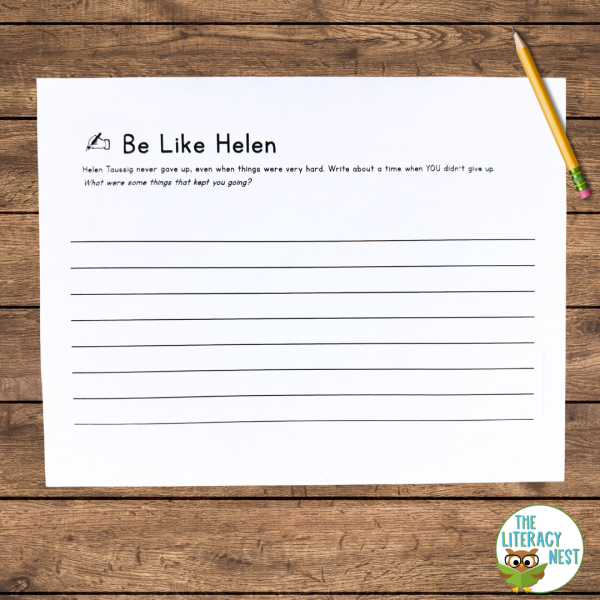 Famous People with Dyslexia Helen Taussig Mini Reader and Writing Prompt - Image 4